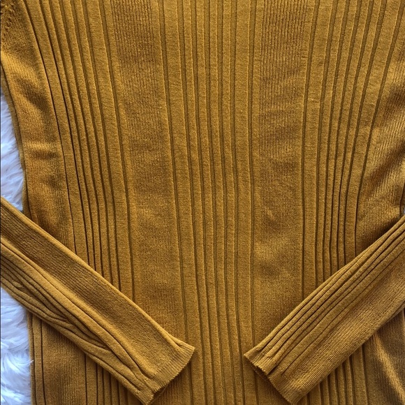 M&S Collection NWT gold Variegated ribbed sweater - Picture 5 of 7